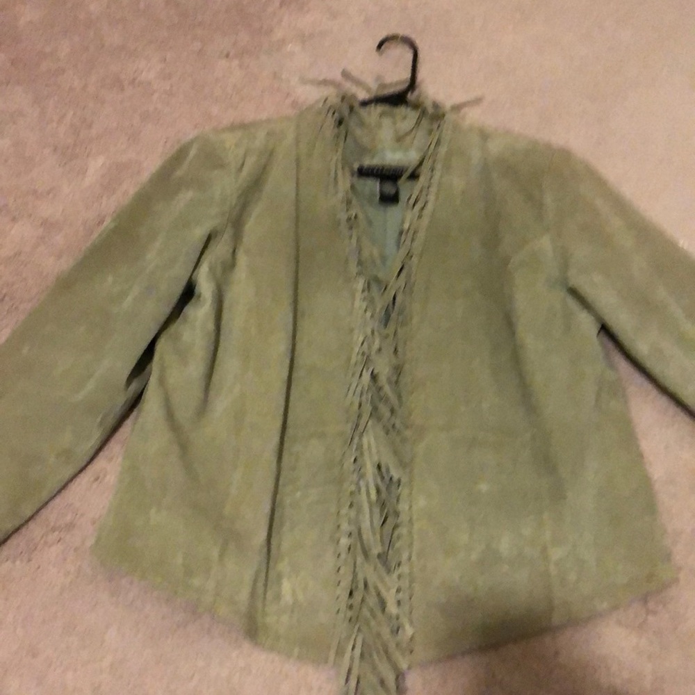 Mint green suede jacket